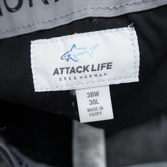 Greg Norman Pants Men's 38 X 30 Gray Slash Pockets Chino High-Rise Straight - Picture 6 of 8